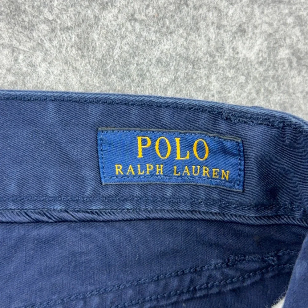 Polo Ralph Lauren Pants Men 36x34 Blue Varick Slim Straight Chino Cotton Stretch